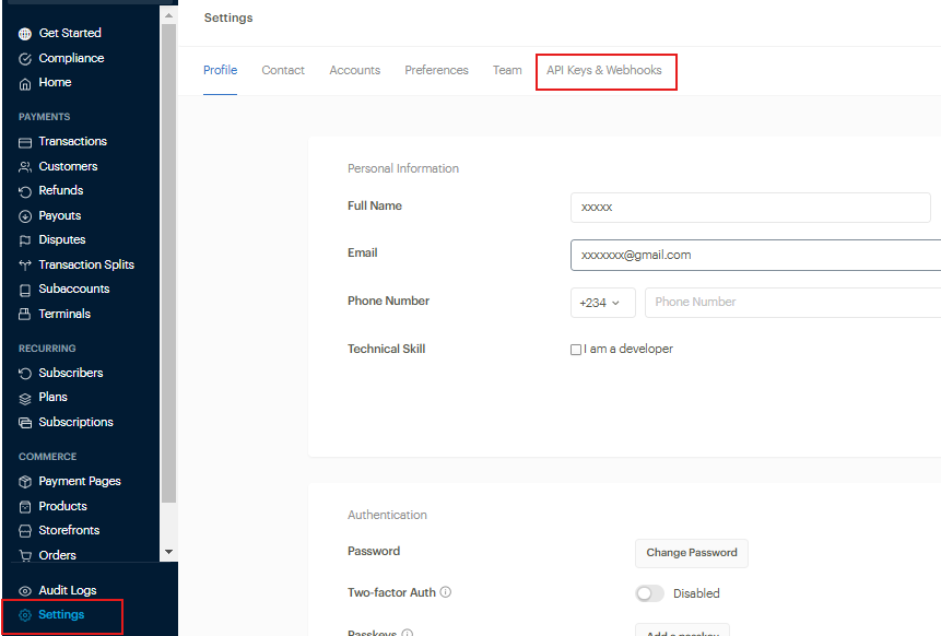 Paystack Installation