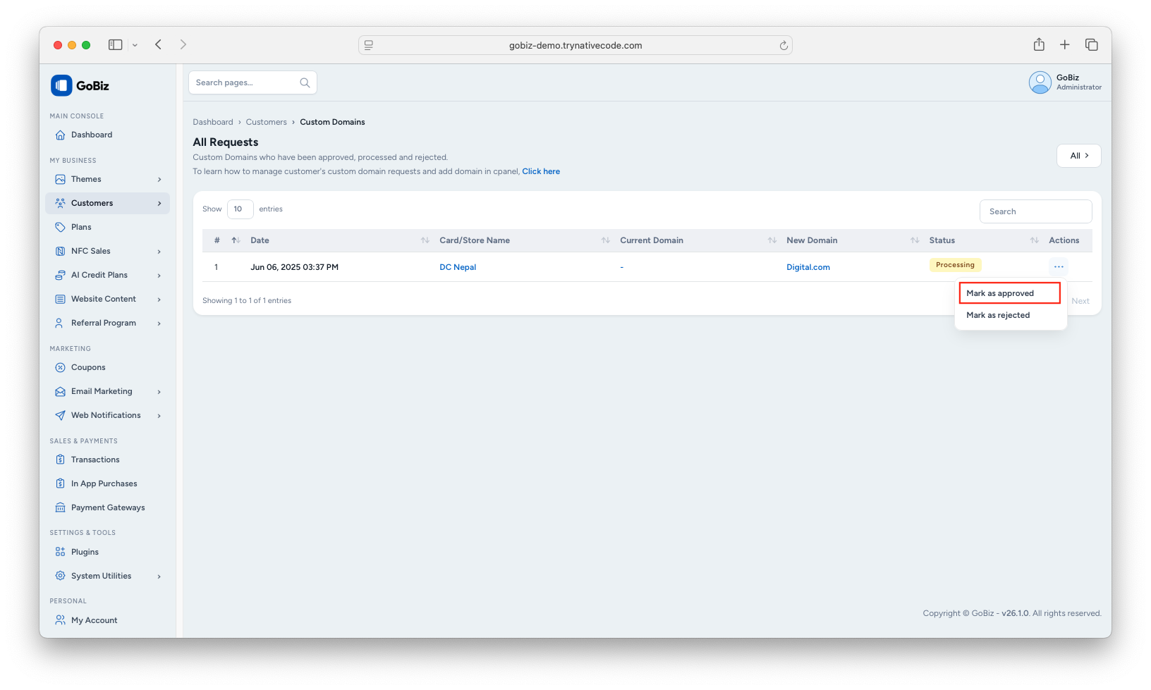 Custom Domain Installation