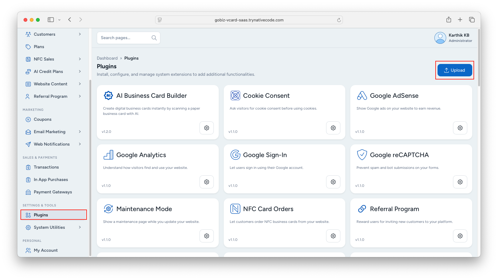 gobiz coinbase plugin installation