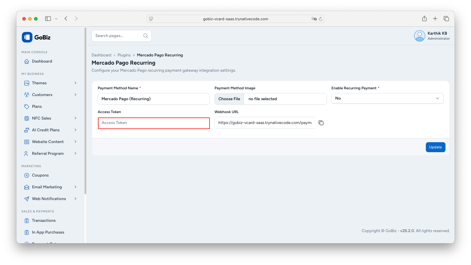 Mercadopago Webhook Endpoint