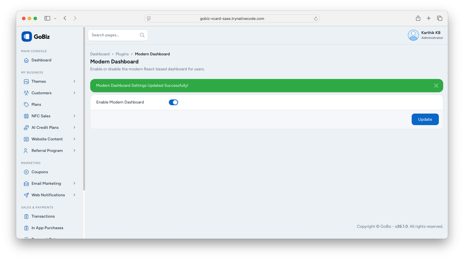 ModernDashboard Installation