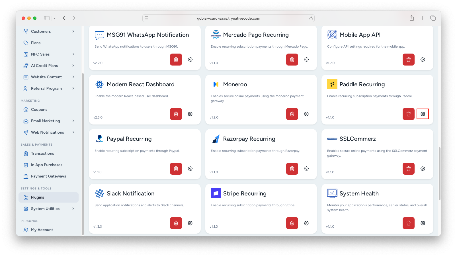 Paddle Recurring Plugin
