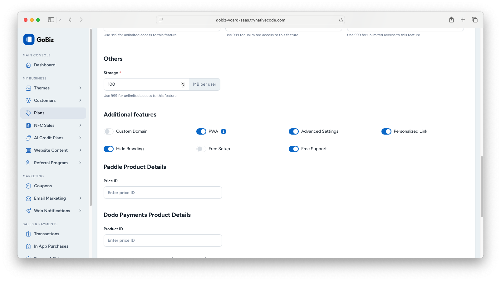 Paddle Client Token