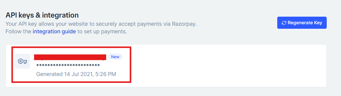 Razorpay Credentials