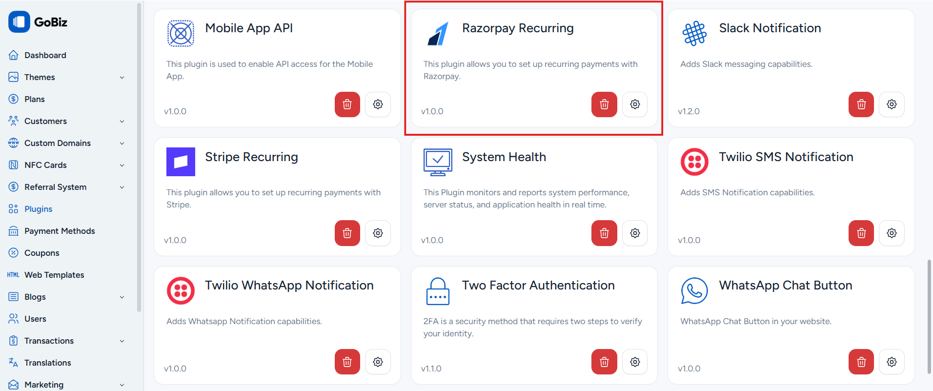 RazorpayRecurringPluginInstallation